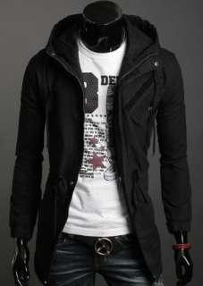 Men Casual Top Designed Slim Fit hoody Jacket Coat 3 Color 4size h417 