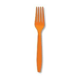  Sunkissed Orange Plastic Forks   600 Count: Kitchen 