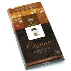 Dark Chocolate with Sea Salt & Caramel Organic Bar 3.5oz: 12 Count 