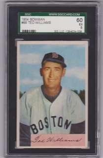 1954 Bowman Ted Williams #66 SGC 60 5   Boston Red Sox SP  