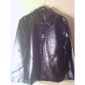  Alessandro Leone Men Leather Jacket Moto Xl Black Toys 