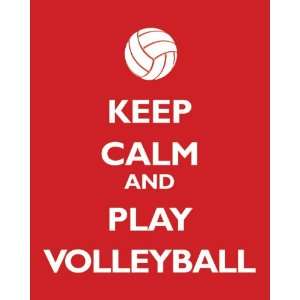  Keep Calm and Play Volleyball, premium print (classic red 