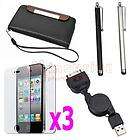 Wallet PU Leather Case+Screen Protector+USB Cable+Stylu