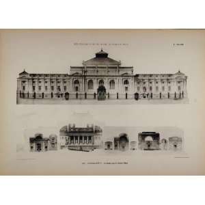  1902 Print 1882 Courtois Suffit Architect Palais State 