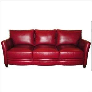   : Bundle 94 Florida Bark Leather Sofa in Lipstick Red: Home & Kitchen