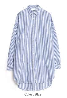 Womens Oversized Roll Up Striped Shirts Top size M   L  