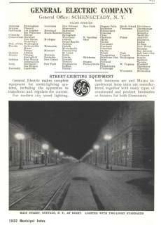 1932 ad b general electric street lights  