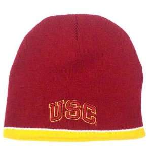  USC Trojans Cardinal Ice Knit Beanie: Sports & Outdoors