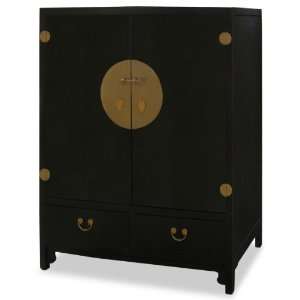  Chinese Ming Style TV Armoire   Black