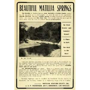   Matilija Springs Nordhoff Calif.   Original Print Ad: Home & Kitchen