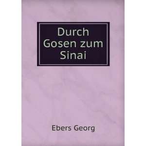  Durch Gosen zum Sinai Ebers Georg Books