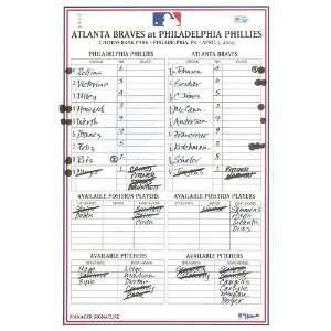   Phillies 2009 Official Dugout Lineup Card: Sports & Outdoors