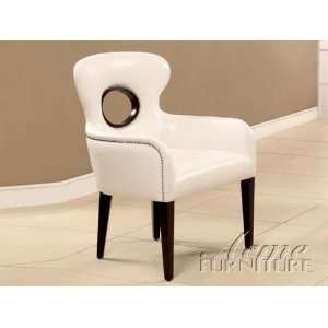  Acme 15053 Odo Polyurethane Accent Chair, White: Home 