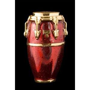  Conga Drum Pin   Red: Musical Instruments