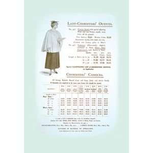  Lady Choristers Outfits   12x18 Framed Print in Gold Frame 