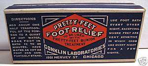 Conklin Pretty Feet Bx Medicine Chicago Old Store Stock  