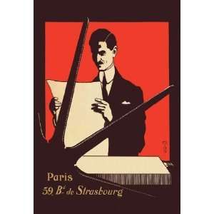  Paris 59 Bd de Strasbourg 12X18 Art Paper with Black Frame 