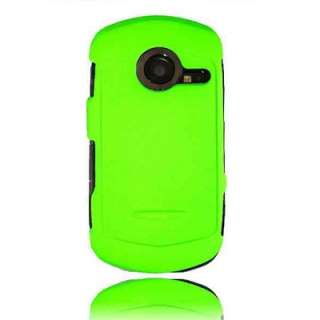 Casio GzOne Commando C771 Phone Accessory Neon Green Rubberized Hard 