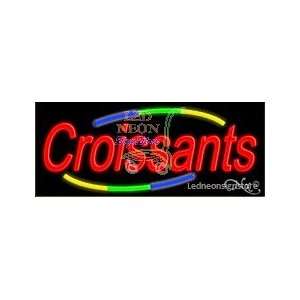  Croissants Neon Sign 13 Tall x 32 Wide x 3 Deep 