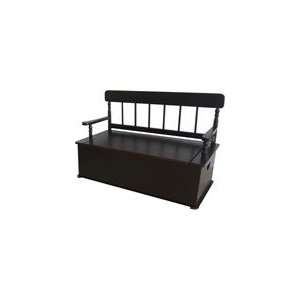   Classic Espresso Bench Seat with Storage   LOD33056: Everything Else