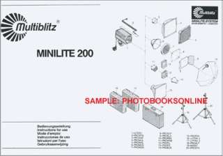 Multiblitz Minilite 200 Instruction Manual: Multi Language  