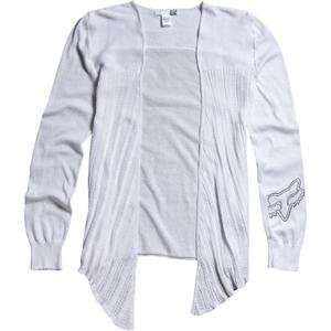   Fox Racing Womens Extension Cardi Sweater   Small/White: Automotive