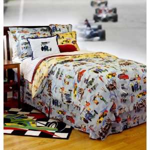  Race Car Comforter by The Sticklers   Twin Size with Std 
