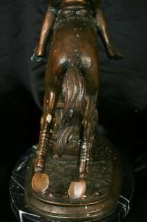 French Bronze Horse & Jockey Statue Horses Steeplechase  
