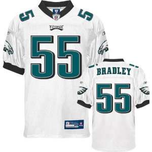 Stewart Bradley Jersey: Reebok Authentic White #55 Philadelphia Eagles 