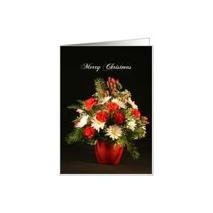  Merry Christmas Floral Bouquet Greeting Card Card: Health 