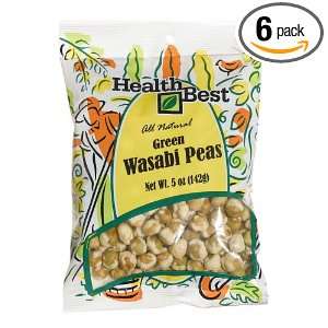 Health Best Wasabi Peas Green, 5 Ounce Units (Pack of 6)  