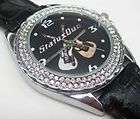 New Leather Diamond Crystal Watch / Status Quo   Guitar