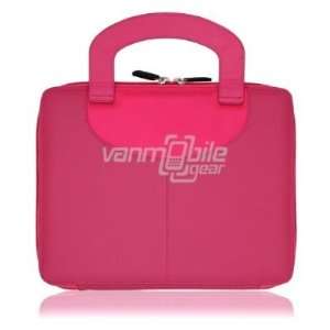   Pink Leather Carrying Case w/ Handles for Apple iPad 