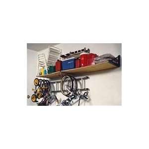 Foot Wide Heavy Duty Storage Shelf Kit w/ 8 Storage Hooks and 2 