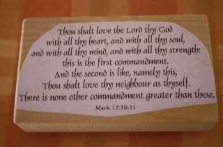 MARK 12:30 31 LOVE LORD GOD Heart Rubber Craft Stamp  