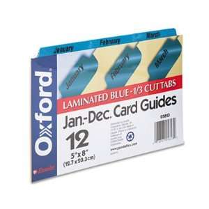  Oxford Manila Index Card Guides with Laminated Tabs 