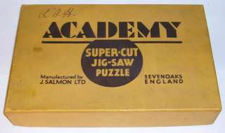 1920s Salmon Academy Super cut wooden jigsaw puzzle 250 pieces 
