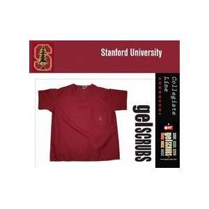 Stanford Cardinal Scrub Style Top from Gel Scrub (with Tree Logo 