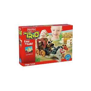  Fisher Price Trio Stage Coach Building Set: Toys & Games
