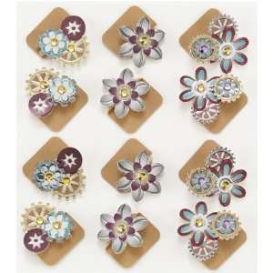   Steampunk Floral Photo Corners Dimensional Stickers Arts, Crafts