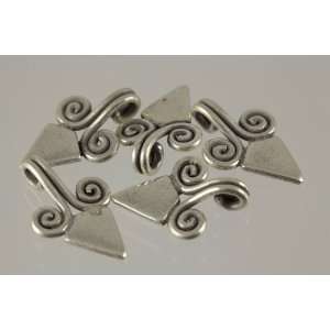 Double Swirl Arrow Thai Sterling Silver Charms Karen Handmade From 