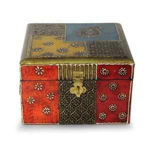  Brass repousse box, Jodhpur Color