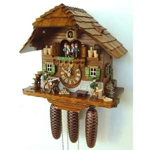  Chalet Cuckoo Clock, Wood Cutters, Water wheel, Model 