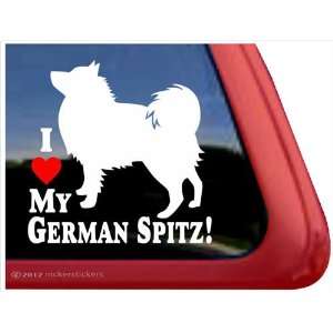 I Love My German Spitz! ~ German Spitz Vinyl Window Auto 