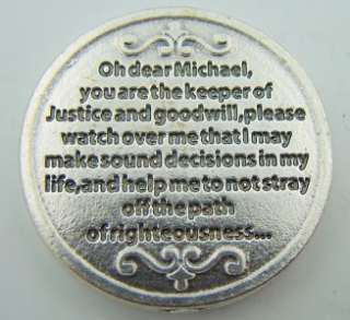 Catholic Devotion Prayer Coin Token Medal Charm Scales OF Justice 