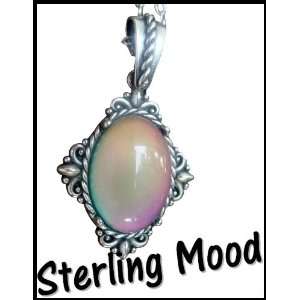   Sterling Pendant on 20 Sterling Chain 925 Fast Vivid Color Changes