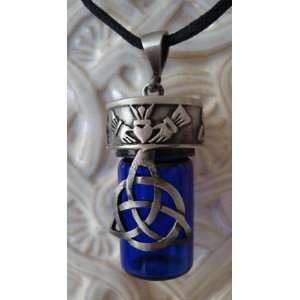  Celtic Trinity Knot Cobalt Blue Glass Keepsake Urn 