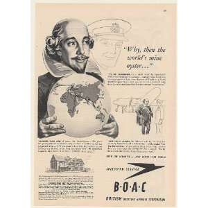   BOAC British Airways Speedbird Routes Print Ad (53128)