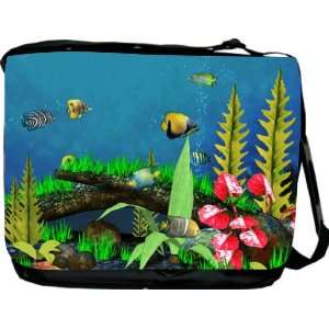  Rikki KnightTM Tropical Fish in Tank Design Messenger Bag   Book 