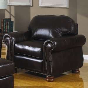  Jester Leather Chair Leather: Bark: Furniture & Decor